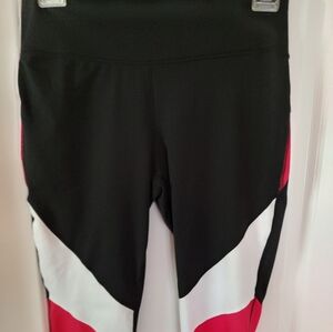 Kids' Black and Red Colorblock Leggings